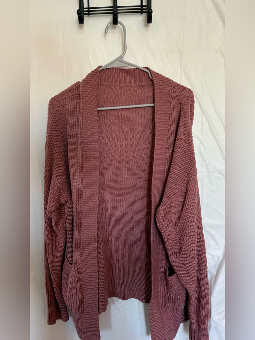 Open-Front Women’s Cardigan Sweater - Dusty Rose